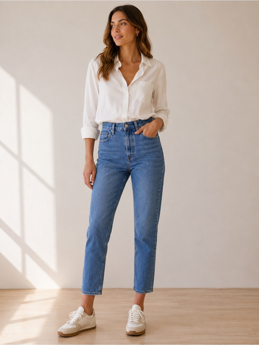 Sézane Denim Organic Cotton Blue Straight Leg Jeans Size 26